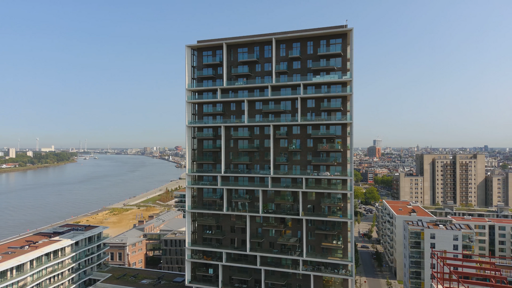 ConceptWall 60 Murs rideaux et MasterLine 8 HI+ Fenêtres - Scheldezicht situé à Antwerp, Belgique