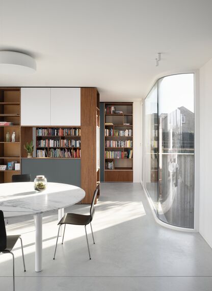 MasterLine 8 Fenêtres et MasterLine 8 Portes - Maison familiale ludique avec menuiserie extérieure en aluminium blanc situé à Lommel, Belgique