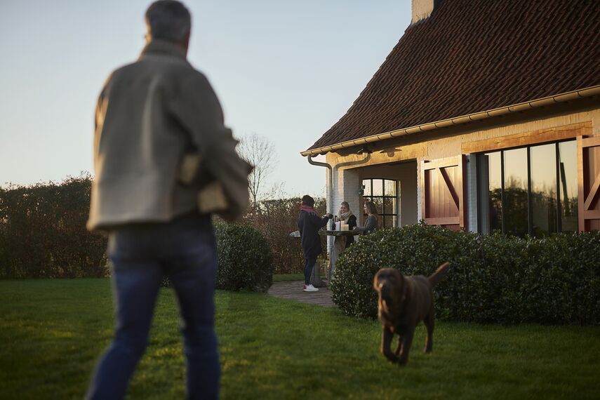 SlimLine 38 Fenêtres et SlimLine 38 Portes - Charme champêtre et confort moderne dans une ferme rénovée situé à Oedelem, Belgique