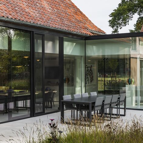 SlimLine 38 Fenêtres, SlimLine 38 Portes, SlimLine 38 Standard Fenêtres, SlimLine 38 Classic Fenêtres et SlimLine 38 HI Fenêtres - Mariage de styles à Zutendaal situé à Zutendaal, Belgique