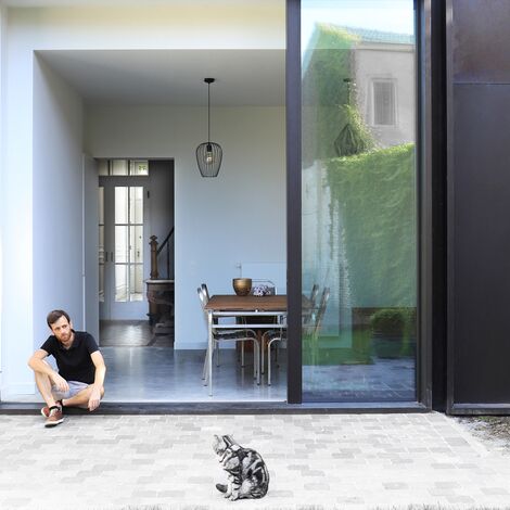 MasterLine 8 Fenêtres et MasterPatio Coulissants - Maison de maître gantoise avec fenêtres (coulissantes) de Reynaers Aluminium situé à Gent, Belgique