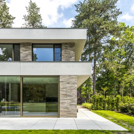 MasterLine 8 Fenêtres et MasterLine 8 HI+ Fenêtres - Nouvelle construction contemporaine dans un cadre verdoyant situé à Schoten, Belgique
