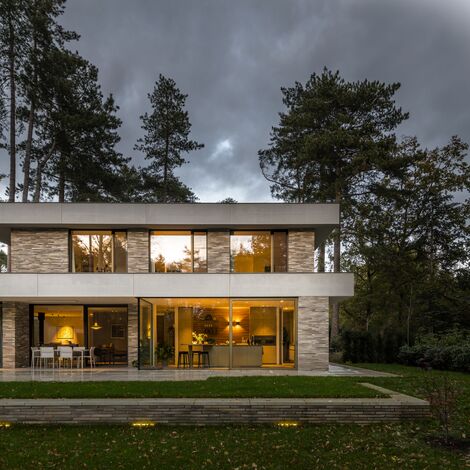MasterLine 8 Fenêtres et MasterLine 8 HI+ Fenêtres - Nouvelle construction contemporaine dans un cadre verdoyant situé à Schoten, Belgique