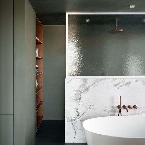 MasterLine 8 Fenêtres et MasterLine 8 Portes - Maison familiale ludique avec menuiserie extérieure en aluminium blanc situé à Lommel, Belgique