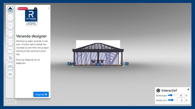 Configurateur de véranda Reynaers Aluminium 