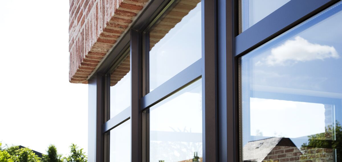 Close-up van Reynaers Aluminium raam