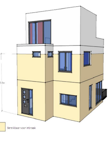 Een tekening van een huis
