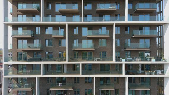 ConceptWall 60 Murs rideaux et MasterLine 8 HI+ Fenêtres - Scheldezicht situé à Antwerp, Belgique